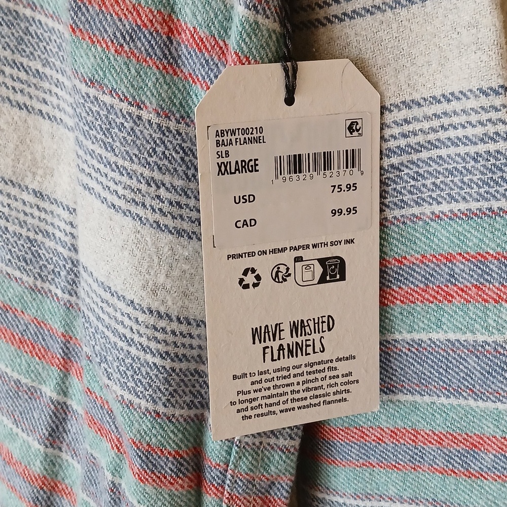 Billabong Men's Baja Flannel Hoodie - Picture 3 of 7